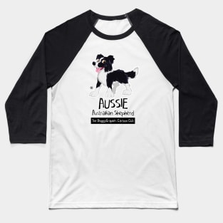 Aussie CartoonClub - Black and White Baseball T-Shirt